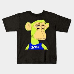 newest yes sad ape nft (non fungible token) Kids T-Shirt